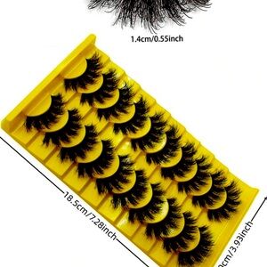 10 pairs fluffy false lashes